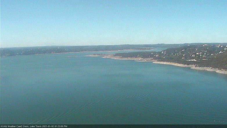 Lake Travis webcam, January 2, 2021 1:25 PM CT