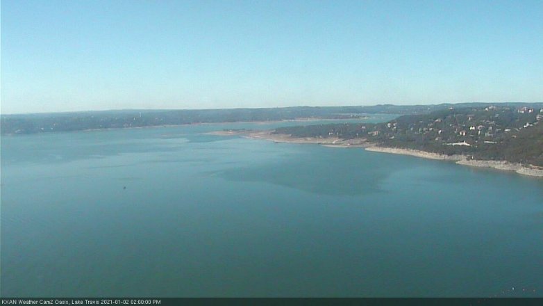 Lake Travis webcam, January 2, 2021 2:00 PM CT