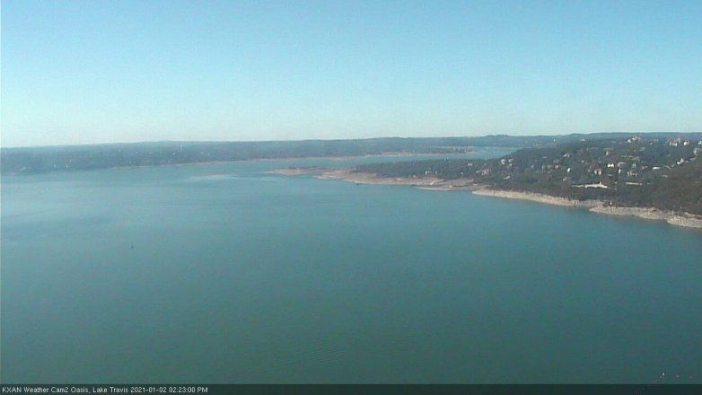 Lake Travis webcam, January 2, 2021 2:25 PM CT
