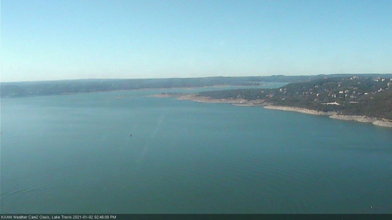 Lake Travis webcam, January 2, 2021 2:45 PM CT