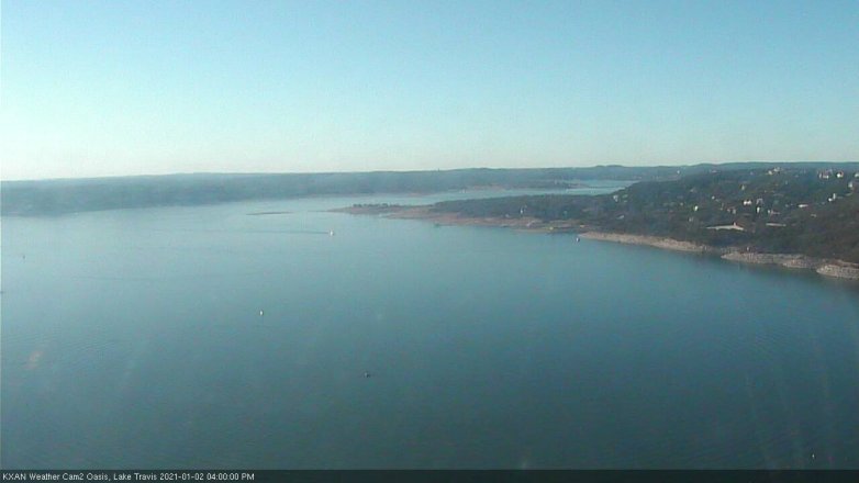 Lake Travis webcam, January 2, 2021 4:00 PM CT