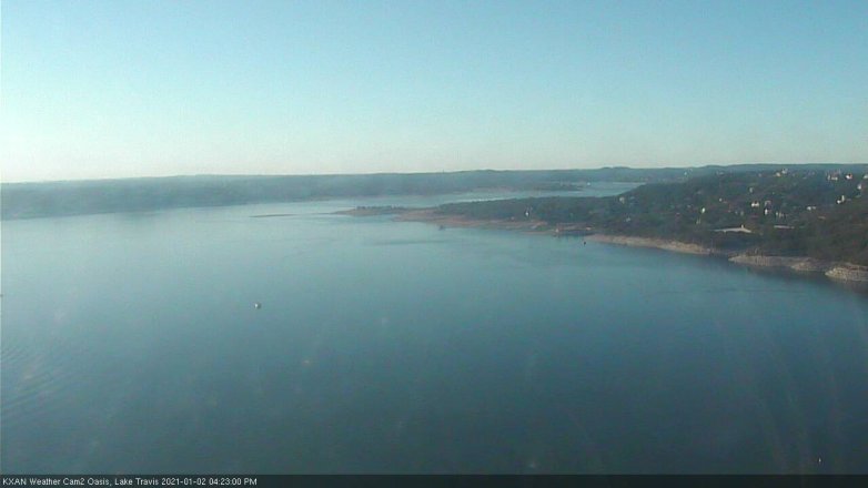 Lake Travis webcam, January 2, 2021 4:25 PM CT
