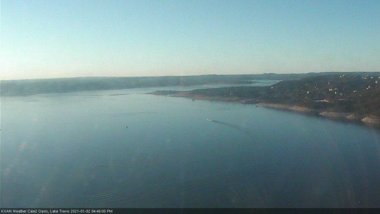 Lake Travis webcam, January 2, 2021 4:45 PM CT