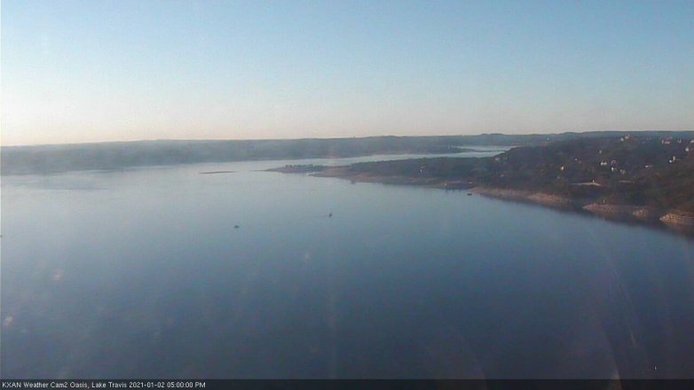 Lake Travis webcam, January 2, 2021 5:00 PM CT