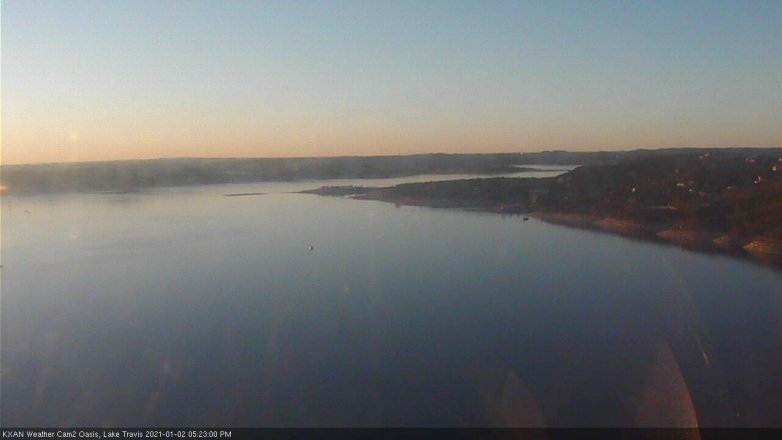 Lake Travis webcam, January 2, 2021 5:25 PM CT