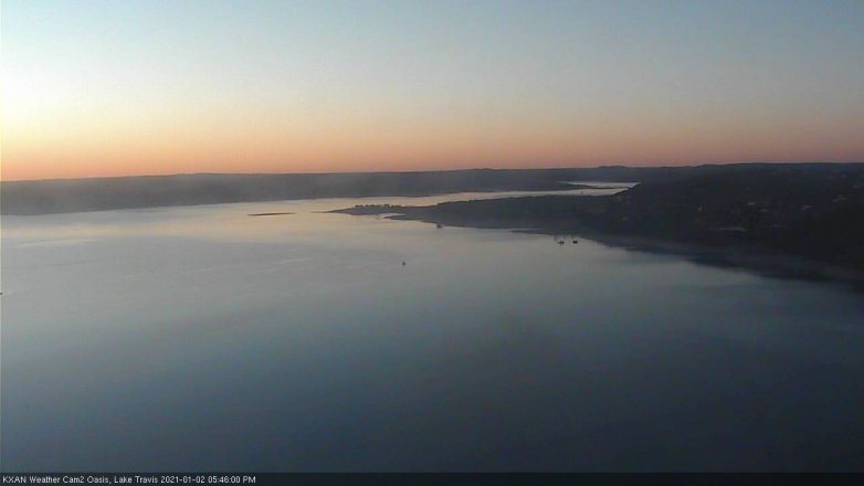 Lake Travis webcam, January 2, 2021 5:45 PM CT