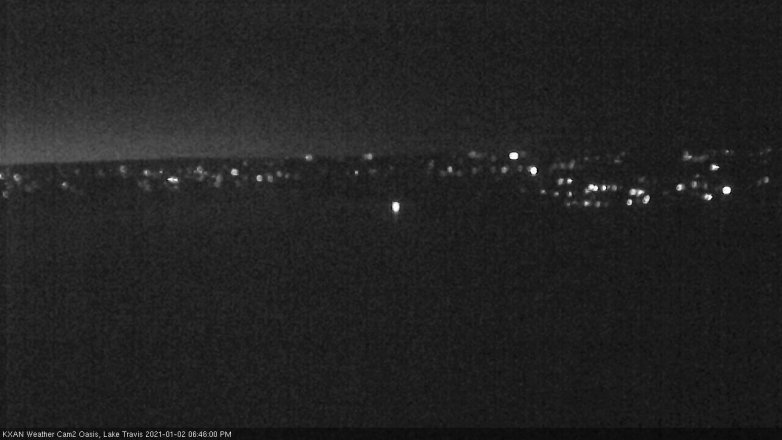 Lake Travis webcam, January 2, 2021 6:45 PM CT