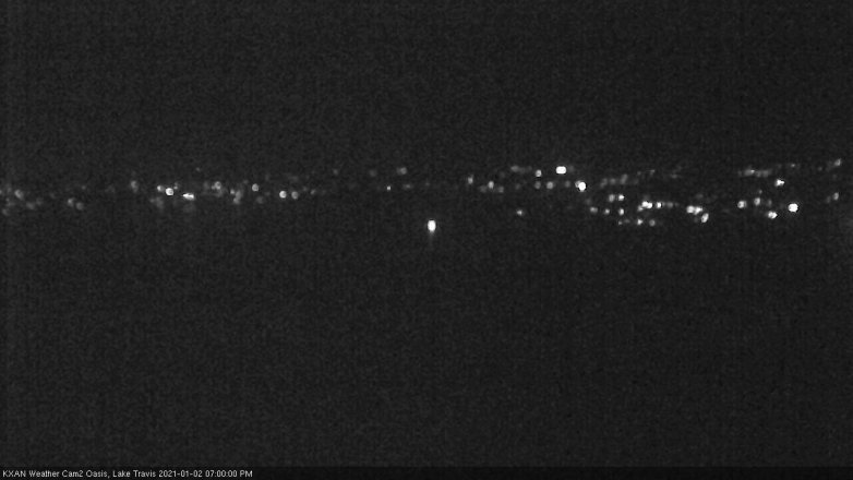 Lake Travis webcam, January 2, 2021 7:00 PM CT