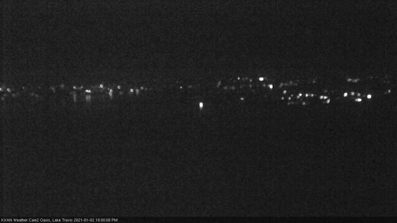 Lake Travis webcam, January 2, 2021 10:00 PM CT