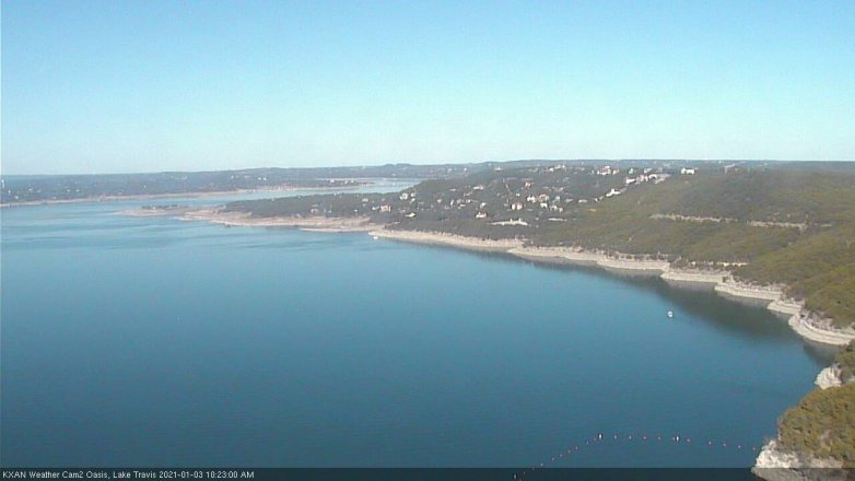 Lake Travis webcam, January 3, 2021 10:25 AM CT