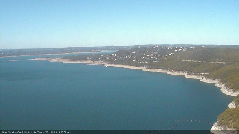 Lake Travis webcam, January 3, 2021 11:00 AM CT