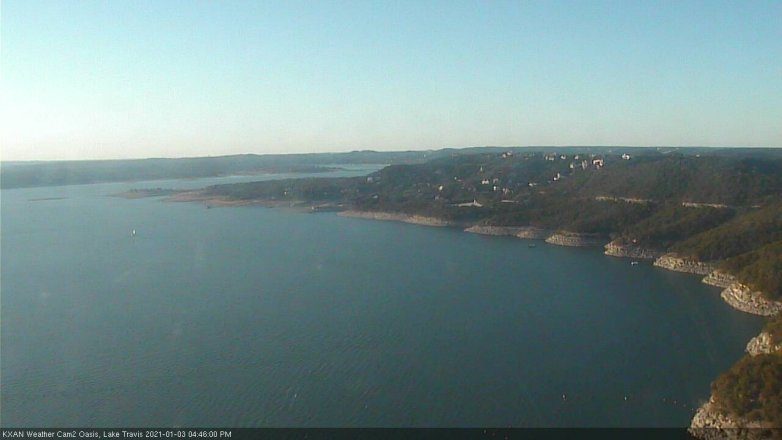 Lake Travis webcam, January 3, 2021 4:45 PM CT