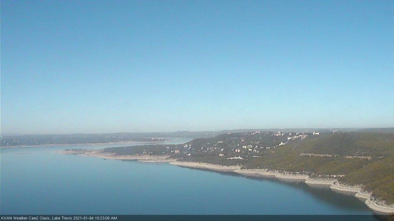 Lake Travis webcam, January 4, 2021 10:25 AM CT