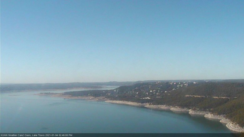 Lake Travis webcam, January 4, 2021 2:45 PM CT