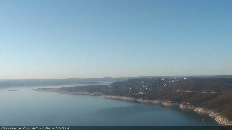 Lake Travis webcam, January 4, 2021 4:00 PM CT
