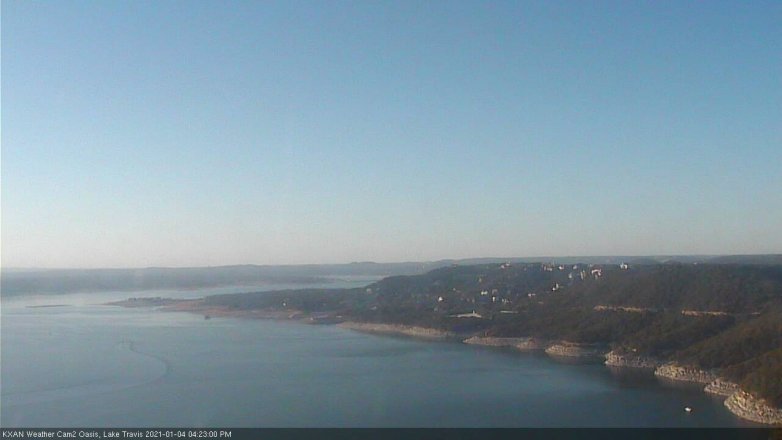 Lake Travis webcam, January 4, 2021 4:25 PM CT