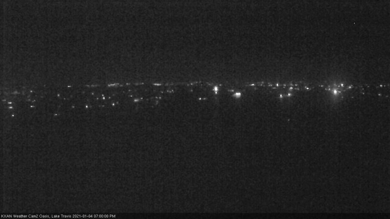 Lake Travis webcam, January 4, 2021 7:00 PM CT