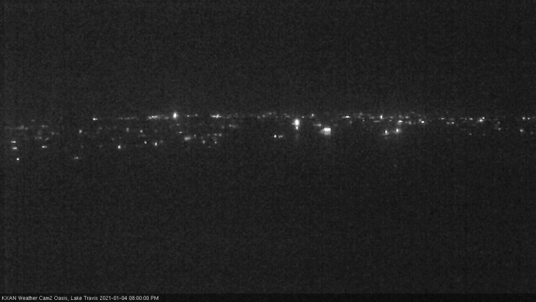 Lake Travis webcam, January 4, 2021 8:00 PM CT