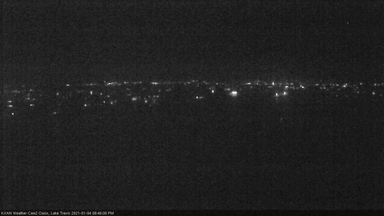 Lake Travis webcam, January 4, 2021 8:45 PM CT
