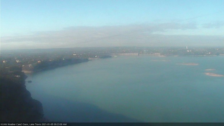 Lake Travis webcam, January 5, 2021 9:25 AM CT
