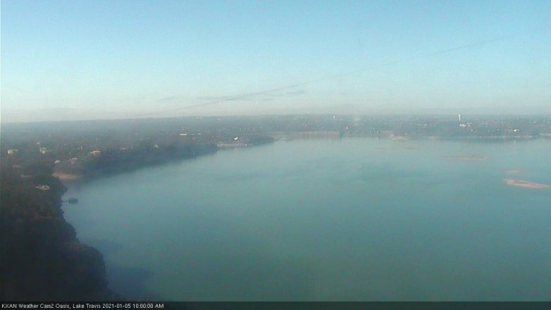 Lake Travis webcam, January 5, 2021 10:00 AM CT