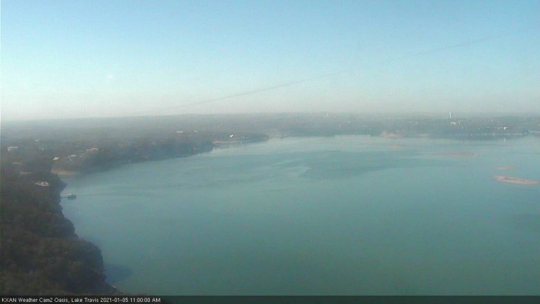 Lake Travis webcam, January 5, 2021 11:00 AM CT
