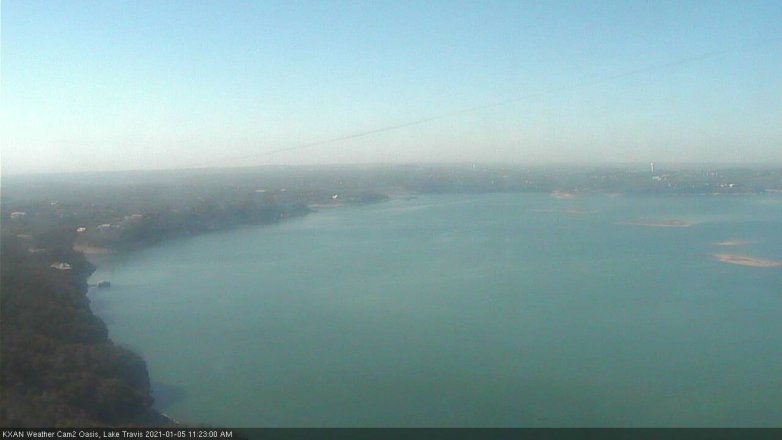 Lake Travis webcam, January 5, 2021 11:25 AM CT