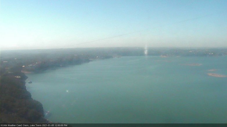 Lake Travis webcam, January 5, 2021 12:00 PM CT