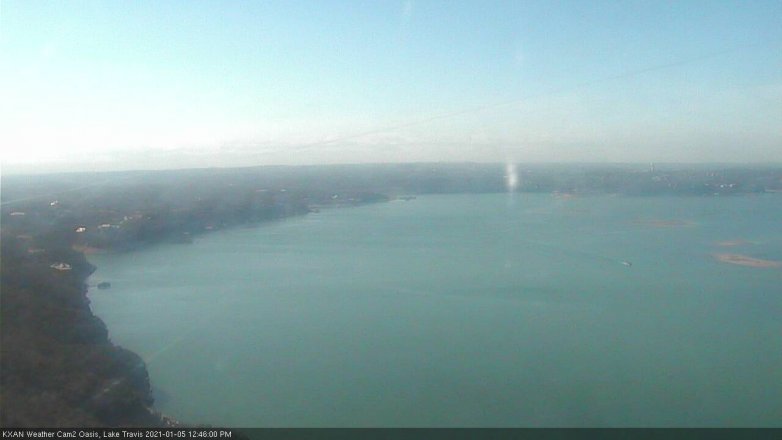 Lake Travis webcam, January 5, 2021 12:45 PM CT