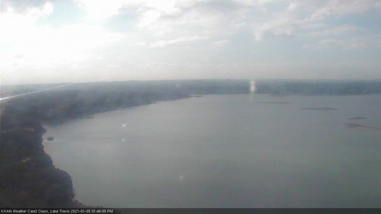 Lake Travis webcam, January 5, 2021 1:45 PM CT