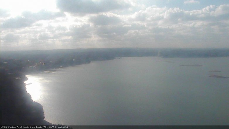 Lake Travis webcam, January 5, 2021 2:45 PM CT