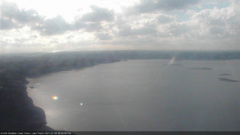 Lake Travis webcam, January 5, 2021 3:00 PM CT