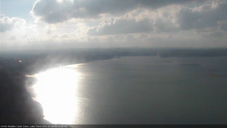 Lake Travis webcam, January 5, 2021 3:25 PM CT