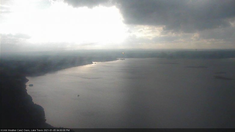 Lake Travis webcam, January 5, 2021 4:00 PM CT
