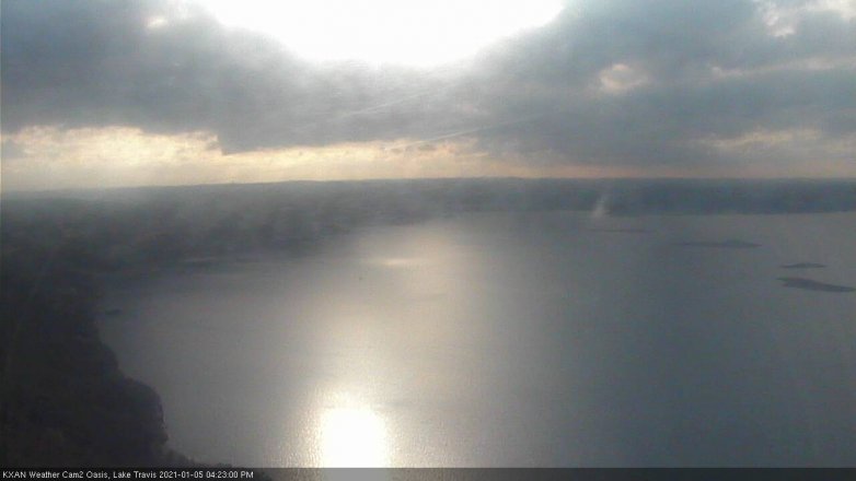 Lake Travis webcam, January 5, 2021 4:25 PM CT