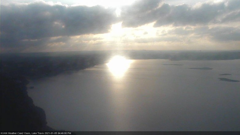 Lake Travis webcam, January 5, 2021 4:45 PM CT