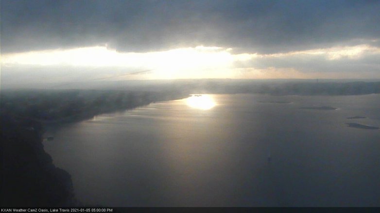 Lake Travis webcam, January 5, 2021 5:00 PM CT