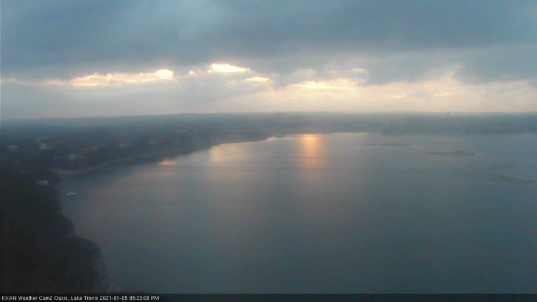 Lake Travis webcam, January 5, 2021 5:25 PM CT