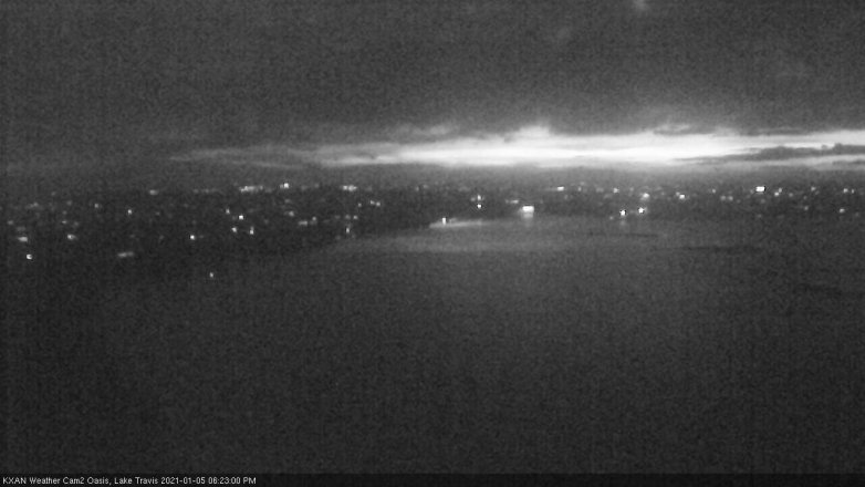 Lake Travis webcam, January 5, 2021 6:25 PM CT
