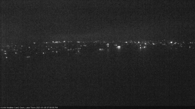 Lake Travis webcam, January 5, 2021 7:00 PM CT