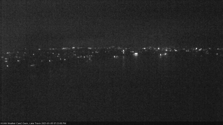 Lake Travis webcam, January 5, 2021 7:25 PM CT