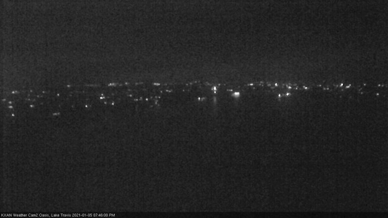 Lake Travis webcam, January 5, 2021 7:45 PM CT