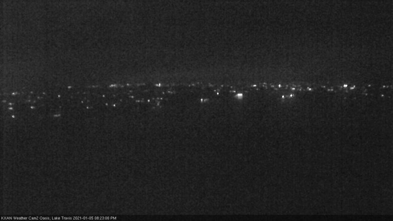 Lake Travis webcam, January 5, 2021 8:25 PM CT