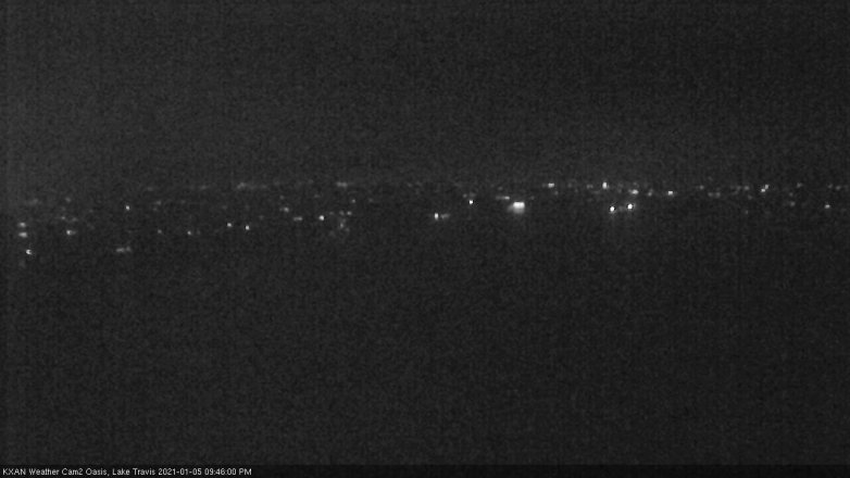 Lake Travis webcam, January 5, 2021 9:45 PM CT