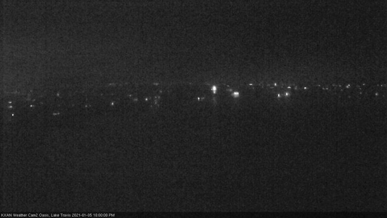 Lake Travis webcam, January 5, 2021 10:00 PM CT