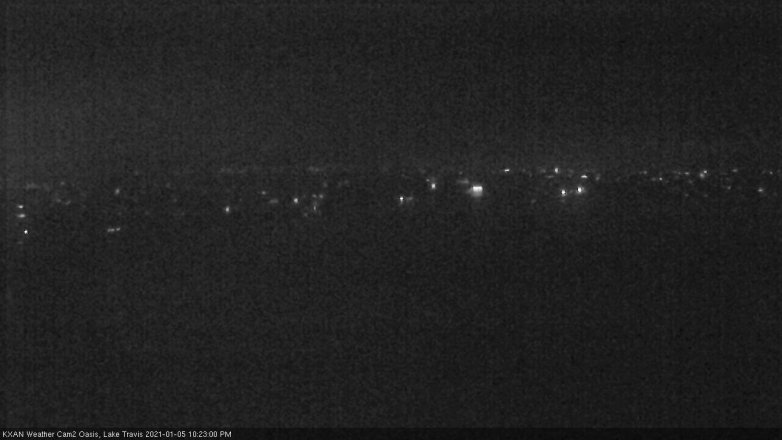 Lake Travis webcam, January 5, 2021 10:25 PM CT