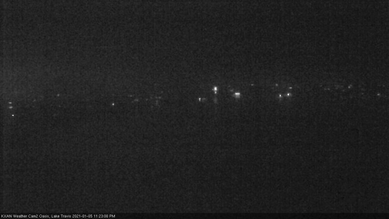 Lake Travis webcam, January 5, 2021 11:25 PM CT