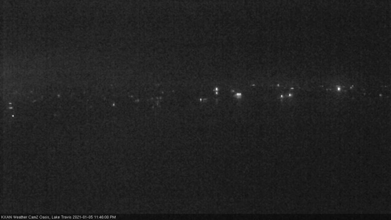Lake Travis webcam, January 5, 2021 11:45 PM CT