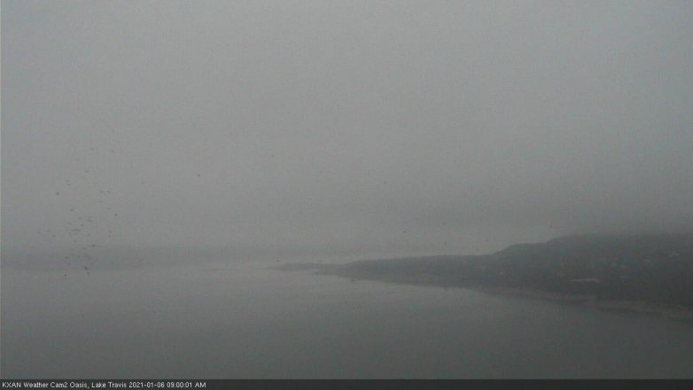 Lake Travis webcam, January 6, 2021 9:00 AM CT