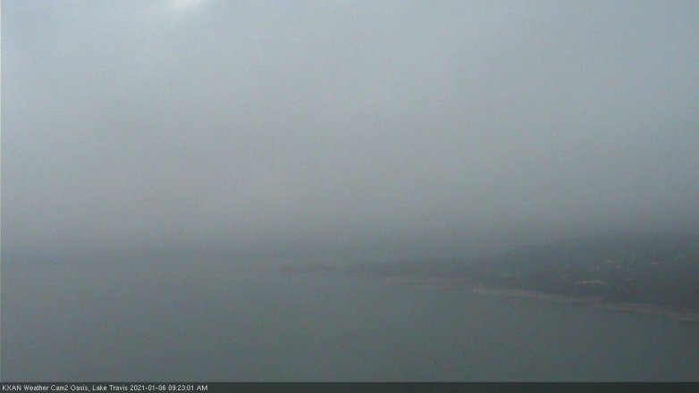 Lake Travis webcam, January 6, 2021 9:25 AM CT